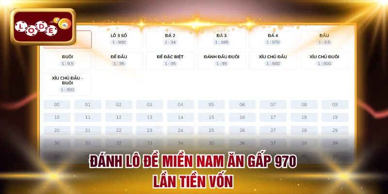 Đánh lô đề miền Nam ăn gấp 970 lần vốn