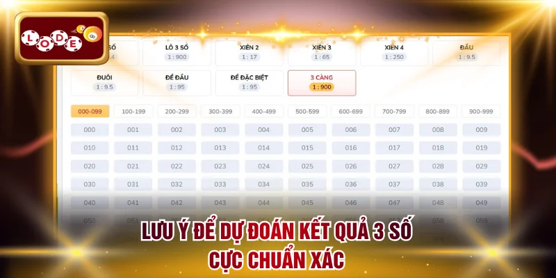 Lưu ý để dự đoán kết quả 3 số cực chuẩn xác